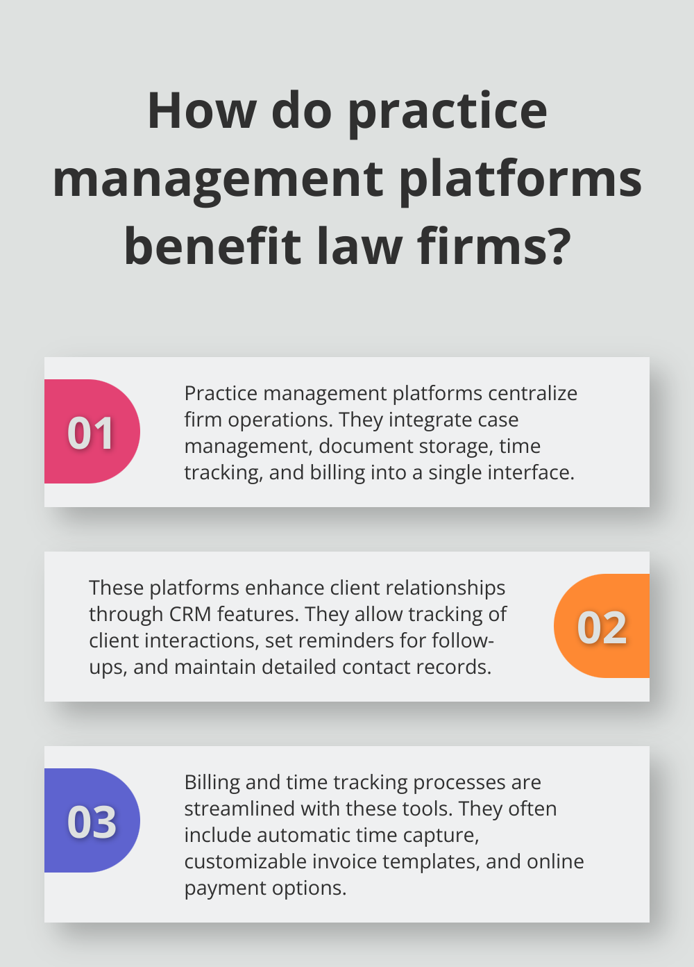 Infographic: How do practice management platforms benefit law firms?